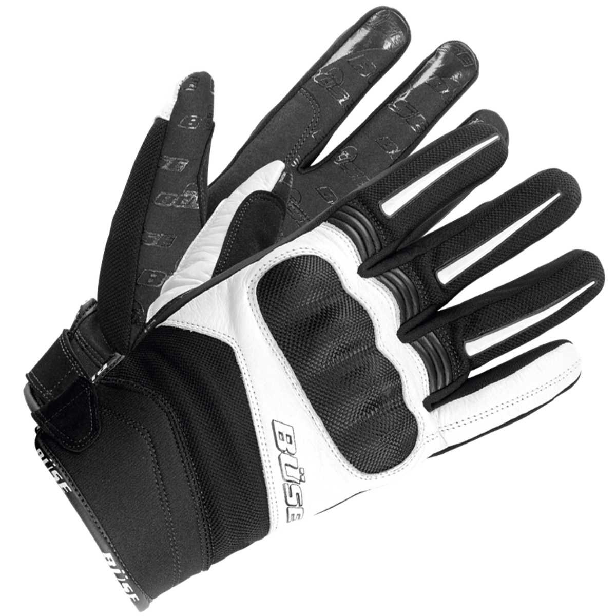 Büse Open Road Evo Handschuhe, Farbe schwarz-Weiss, Größe 3XL / 12 von Büse