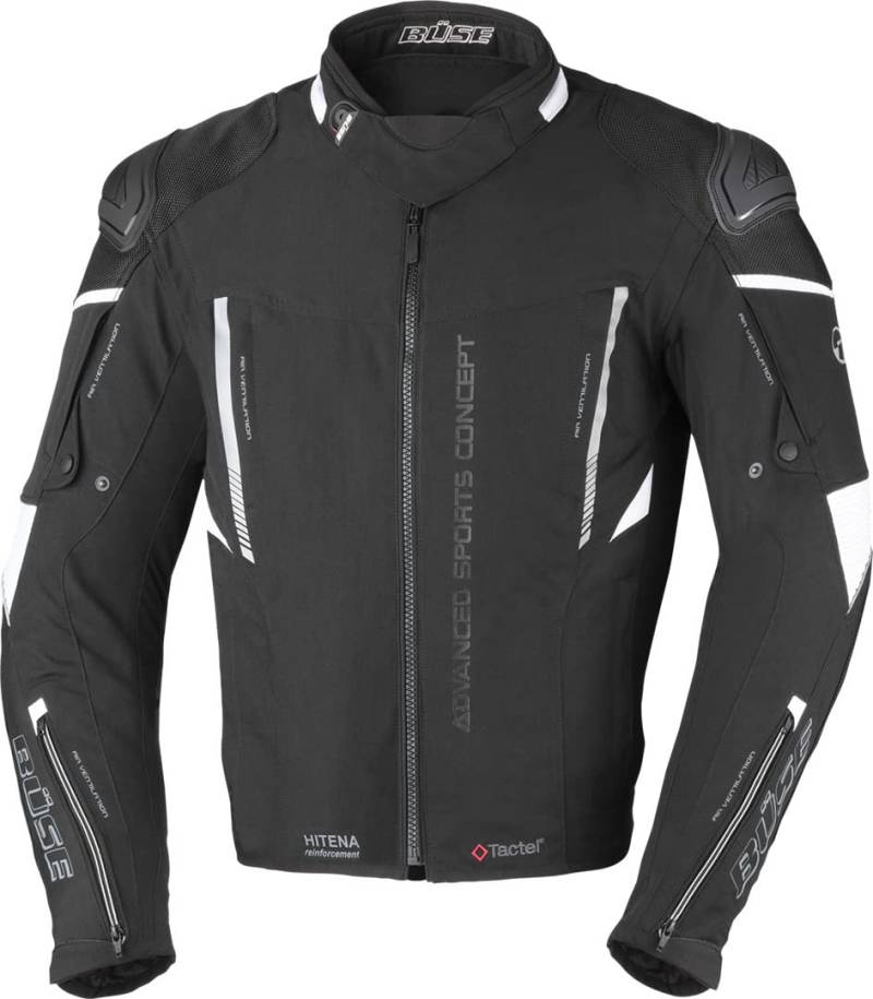 Büse Rocca Motorrad Textiljacke (Black/White,52) von Büse