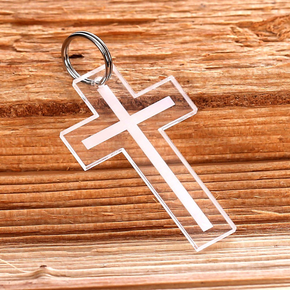 Bütic GmbH Plexiglas® Kreuz Anhänger Acrylglas Schlüsselanhänger Keltenkreuz Kreuz-Christi, Form:Kreuz 3 von Bütic GmbH