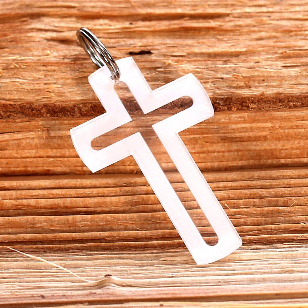 Bütic GmbH Plexiglas® Kreuz Anhänger Acrylglas Schlüsselanhänger Keltenkreuz Kreuz-Christi, Form:Kreuz 8 von Bütic GmbH