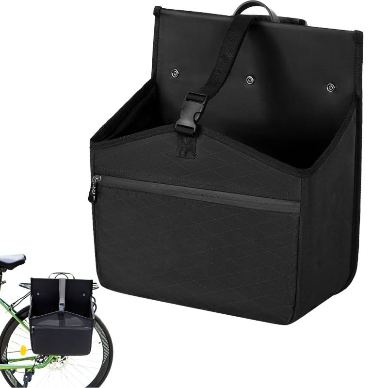 Buhjnmik Fahrrad-Satteltaschen,Fahrrad-Seitentaschen - Fahrrad-Satteltaschen für Gepäckträger,Fahrrad-Pendeltasche, Lebensmittel-Einkaufs-Satteltasche, Fahrrad-Kofferraumtasche mit großem von Buhjnmik