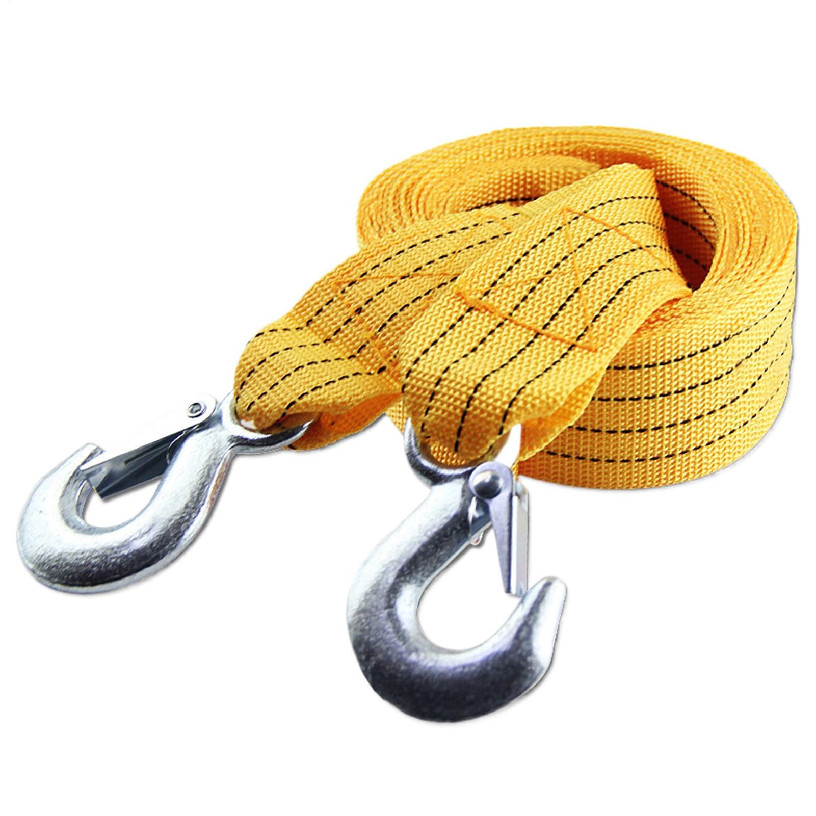 Nylon Abschleppseile für LKW, Offroad Power Stretch Snatch Rope, Spanngurte mit strapazierfähigem Doppel-J-Haken, einfach zu arbeiten, sichereres Abschleppen, -5m für LKW von Buhygn