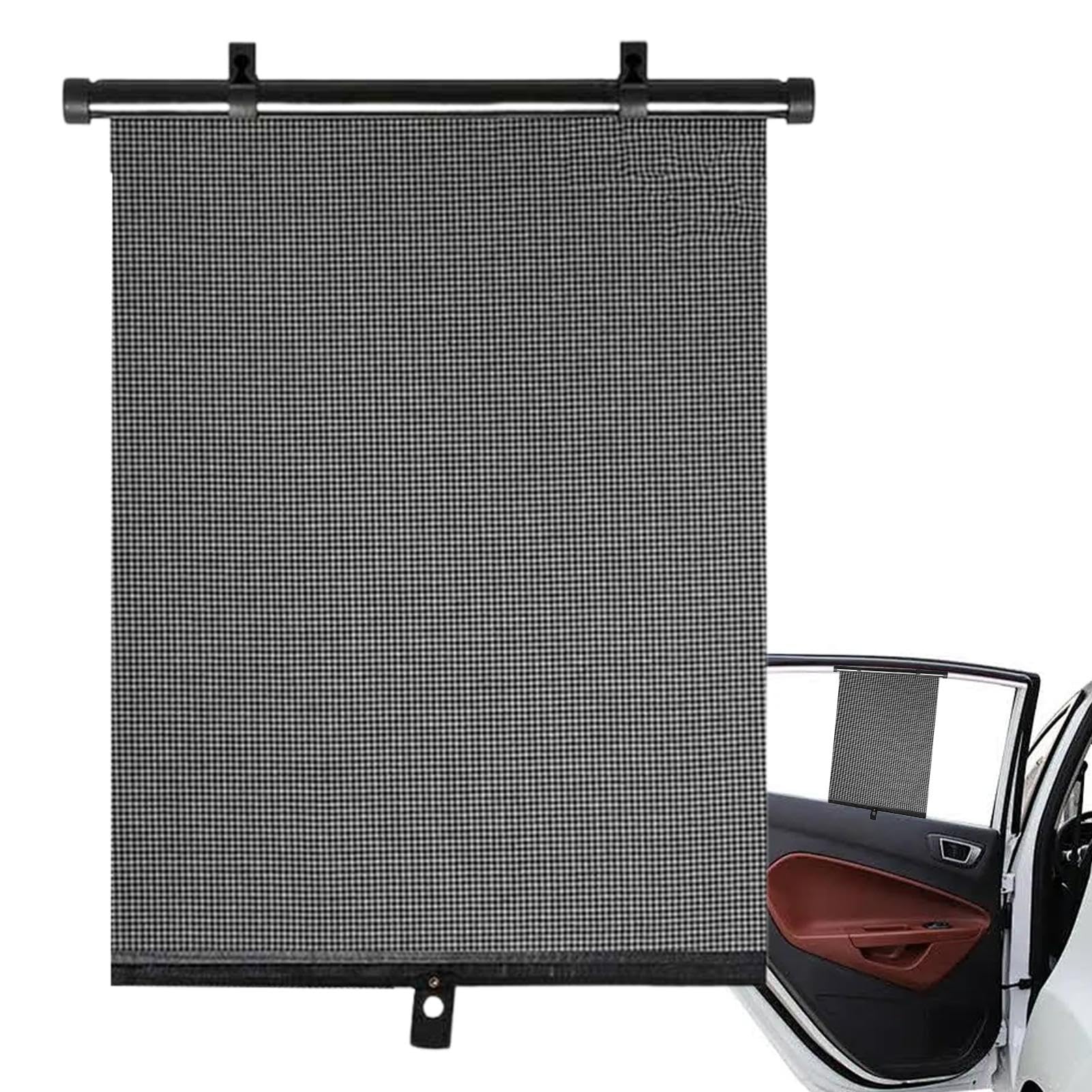 Car Sun Shade Side Window, Retractable Car Sunshade, Sun Heat Protector, Best Retractable Car Window Sun Shade Adjustable Car Sunshade with Clips and Suction Cups for Summer Heat Protection von Buhyujkm