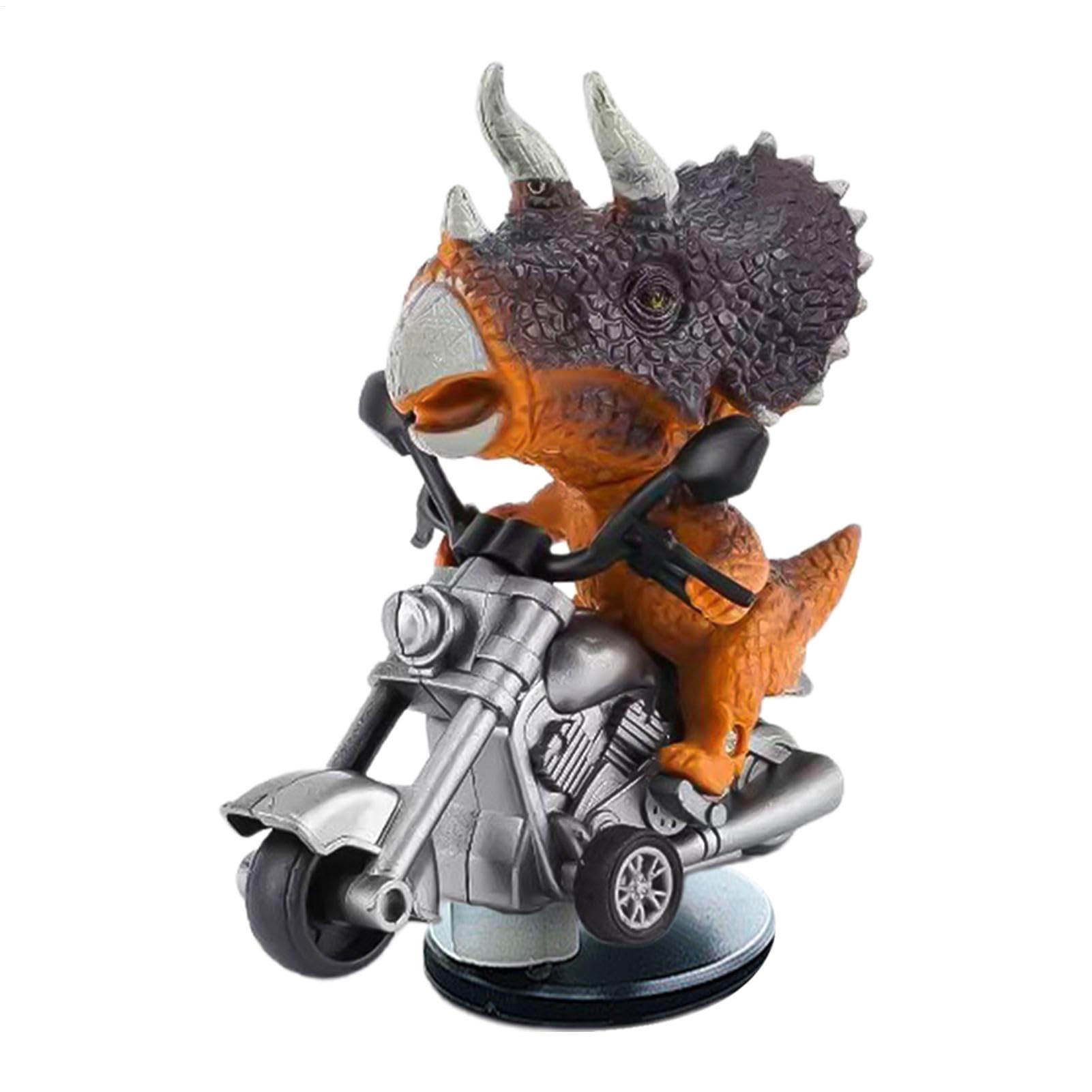 Tyrannosaurus Rex Car Ornament, Dinosaur Car Decoration, Drifting T-rex Dinosaur Ornament, Novelty Car Dinosaur Ornament, Dinosaur Riding Motorcycle Car Ornament, Unique T-rex Decoration for Car von Buhyujkm