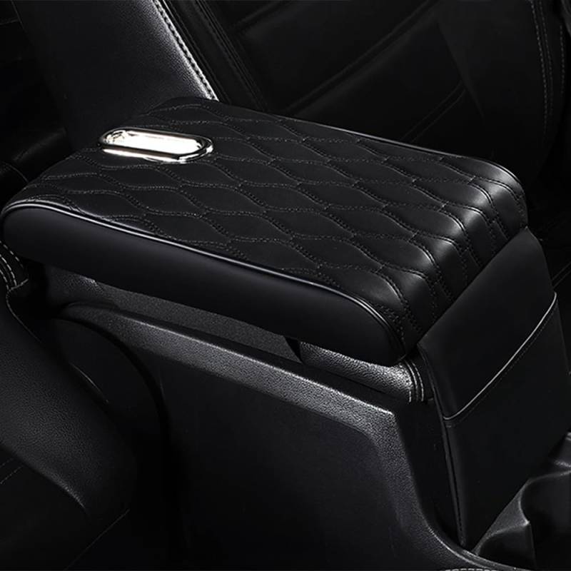 Armlehnenbox aus Gedächtnisschaum für Fahrzeuge, Leather Car Armrest Box Pad Universal Auto Armlehnen Auflage Auto Mittelkonsole Pad Mittelkonsole Abdeckung, Dicke 5cm von Builrand