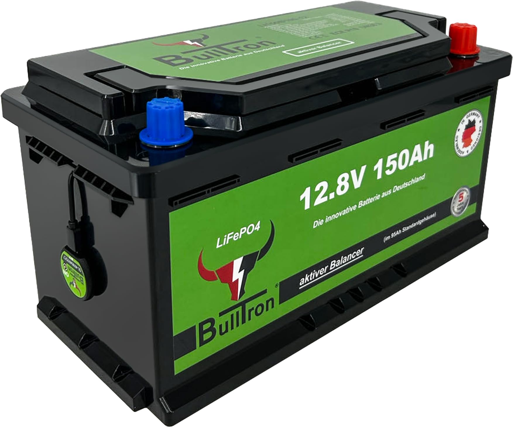 BullTron 150Ah inkl. Smart BMS mit 100A Dauerstrom & BT App von BullTron