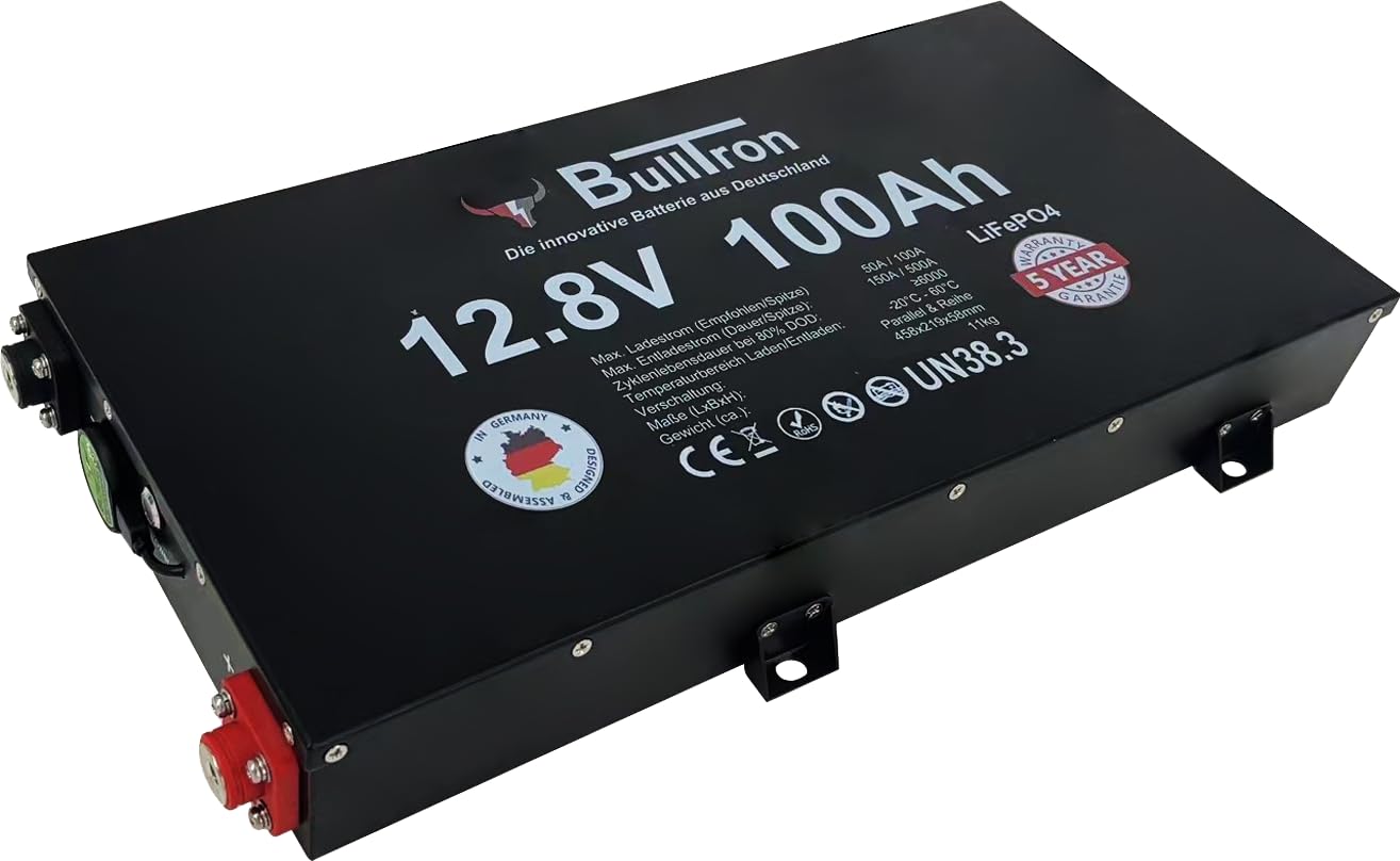 BullTron Polar 100Ah Slim inkl. Smart BMS mit 150A Dauerstrom & Bluetooth App von BullTron