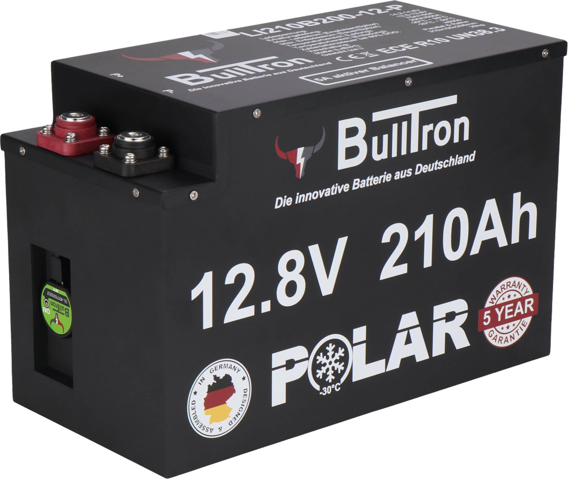 BullTron Polar 210Ah inkl. Smart BMS mit 200A Dauerstrom & Bluetooth App 0% nach §12 Abs. 3 UstG von BullTron