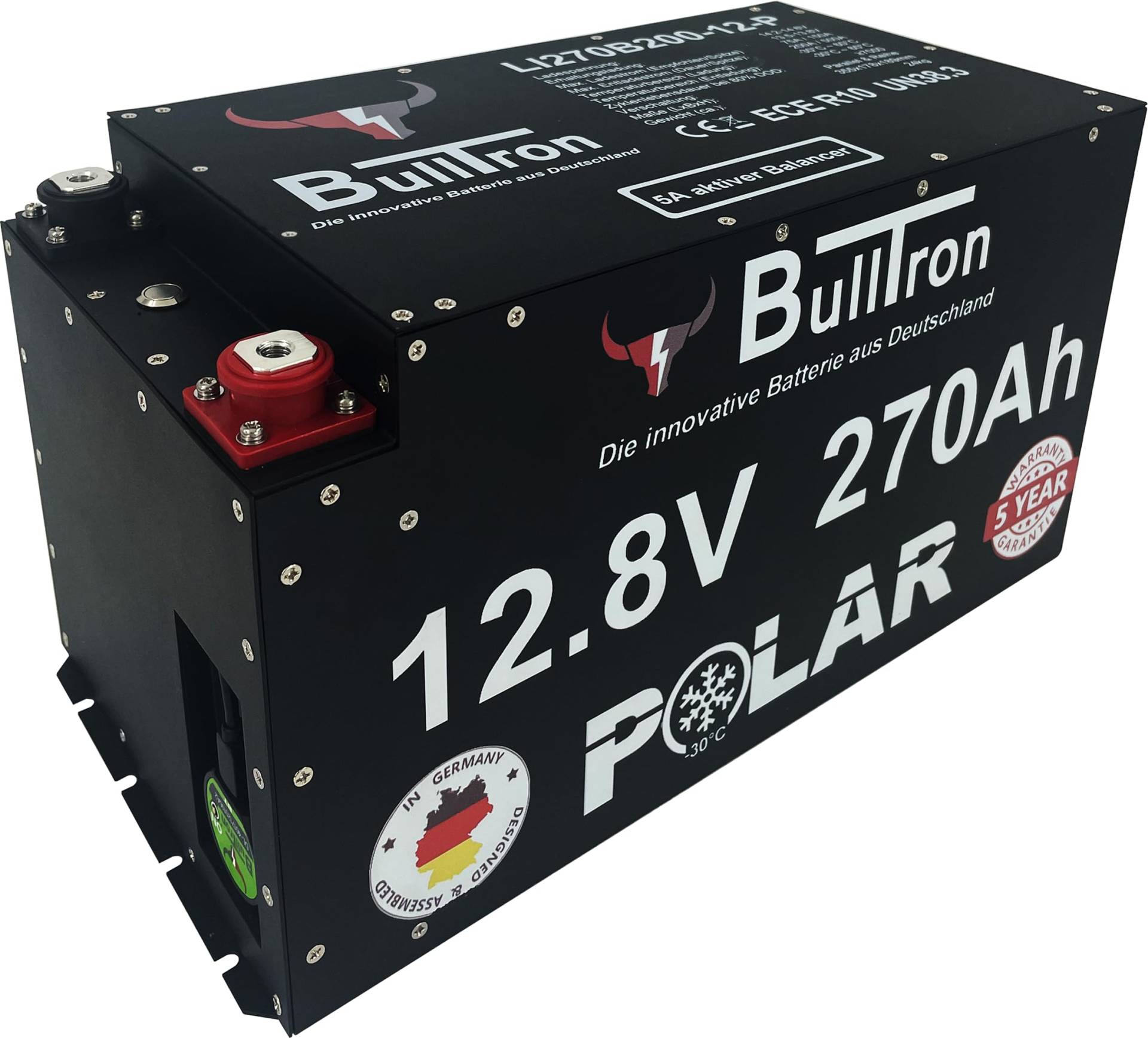 BullTron Polar 270Ah inkl. Smart BMS mit 200A Dauerstrom & Bluetooth App von BullTron