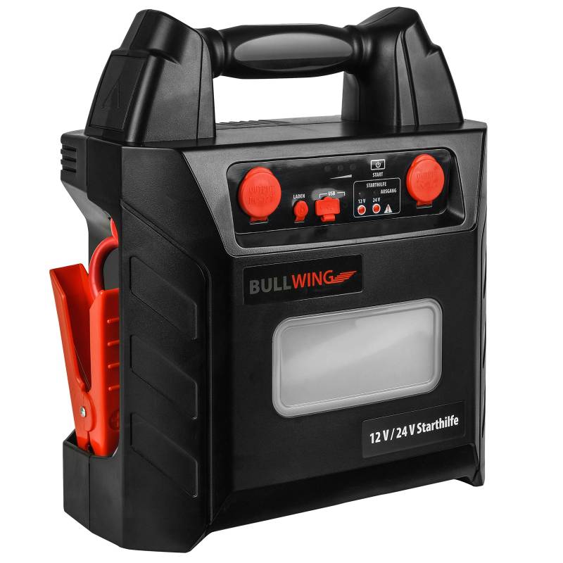 Bullwing Starthilfe Powerbank 24V LKW 900A Auto 12V 1800A von Bullwing