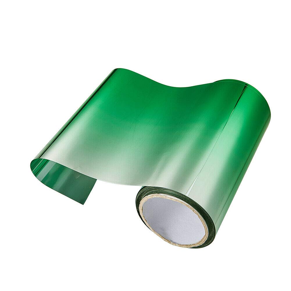 Bumdenuu Tönungsfolie für Auto Windschutzscheibe aus Aluminium Sonnenschutz Farbverlauf 20 x 150 cm (grün) von Bumdenuu