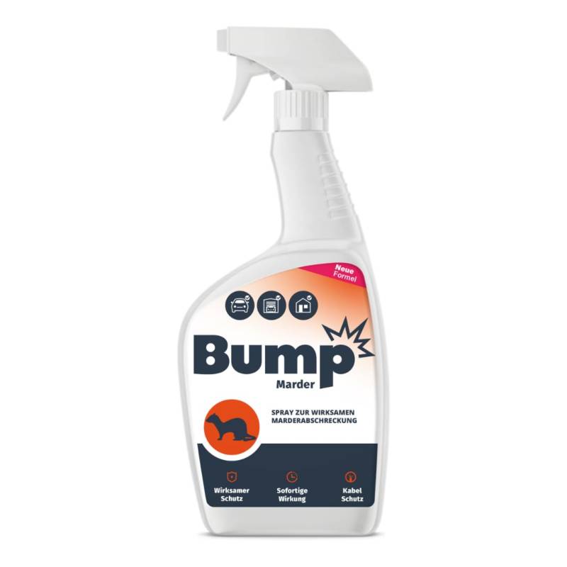 Bump Marder Marderspray 500ml - Marderschutz für Auto und Dachboden - Wirksam Maderschrecker Haus - Mittel Anti Marder mit Lange Betriebsdauer von Bump