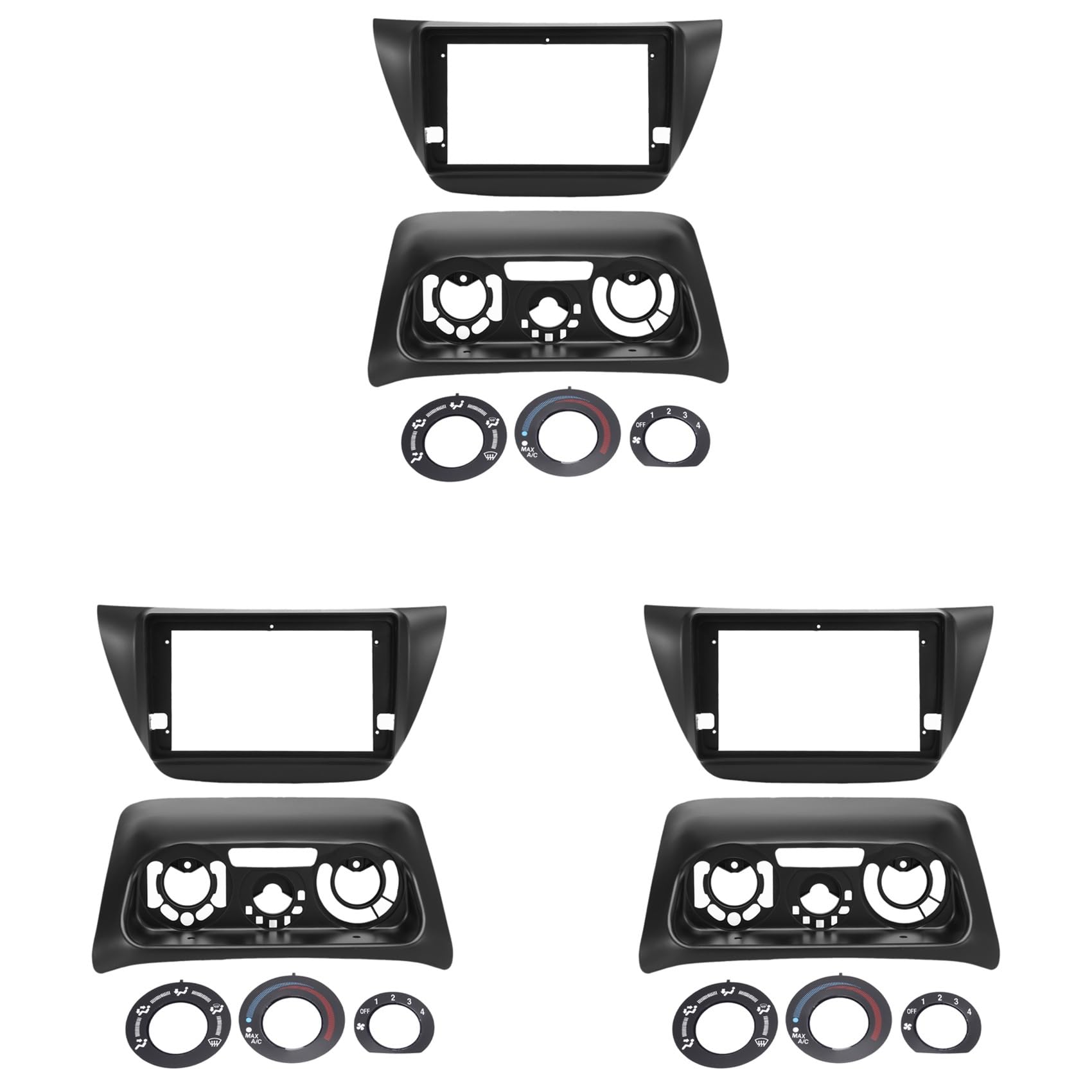 Bureau 3X 9 Autoblende für 2000-2010 IX 2Din Blende Audio Fitting Adapter Panel Frame Kit AutozubehöR von Bureau