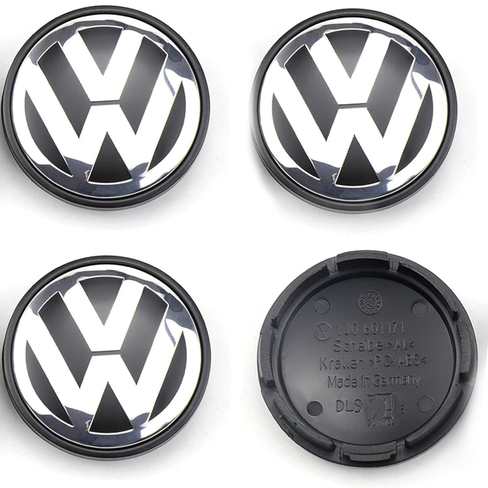 4 Stück Nabendeckel für VW 65mm Radnabendeckel Felgendeckel Felgenkappen Nabenkappen Wheel Caps Radnabenabdeckung von Buseu