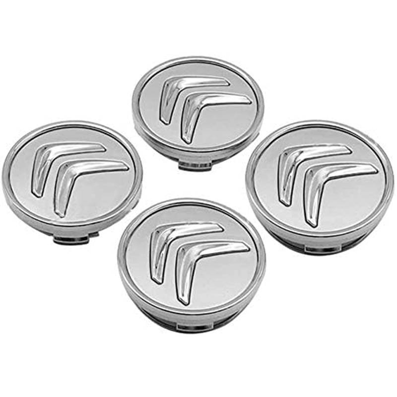 4 Stück Nabendeckel für Citroen 60mm C1 C2 C3 C4 C5 Radnabendeckel Felgendeckel Felgenkappen Nabenkappen Wheel Caps Radnabenabdeckung, Silber von Buseu