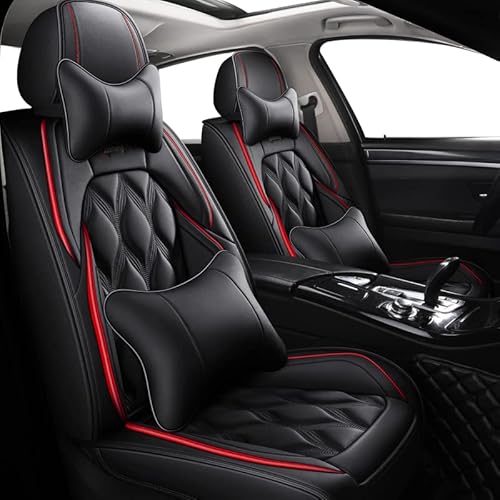 Buuoo Autositzbezüge Universal passend für Mercedes Benz W203 W204 W205 W211 W212 W213 W124 GLK GLC W164 W166 GLE Premium Leder Schonbezüge Set von Buuoo