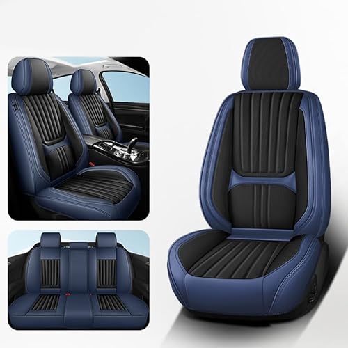 Buuoo Autositzbezüge Universal passend für Renault Clio Duster Clio 4 Espace Seat Leon Ibiza Mitsubishi Lancer X Pajero Outlander Lancer Subaru Forester Komplettset Schutz Nappaleder Kissenbezüge von Buuoo