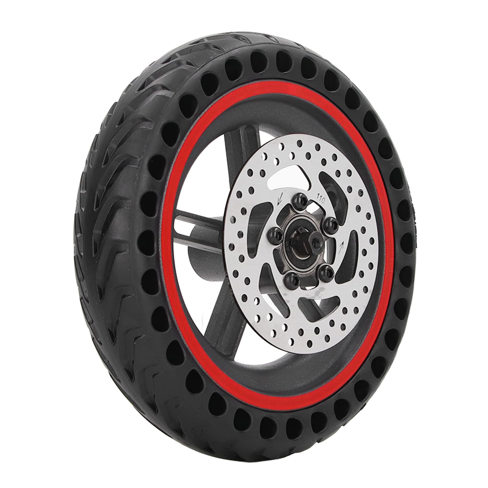 BuyWeek Elektroroller Hinterrad Reifen für Xiaomi M365 1S, E-Scooter Rad Reifen 110 mm Scheibenbremsen Hinterradreifenersatz Rot von BuyWeek