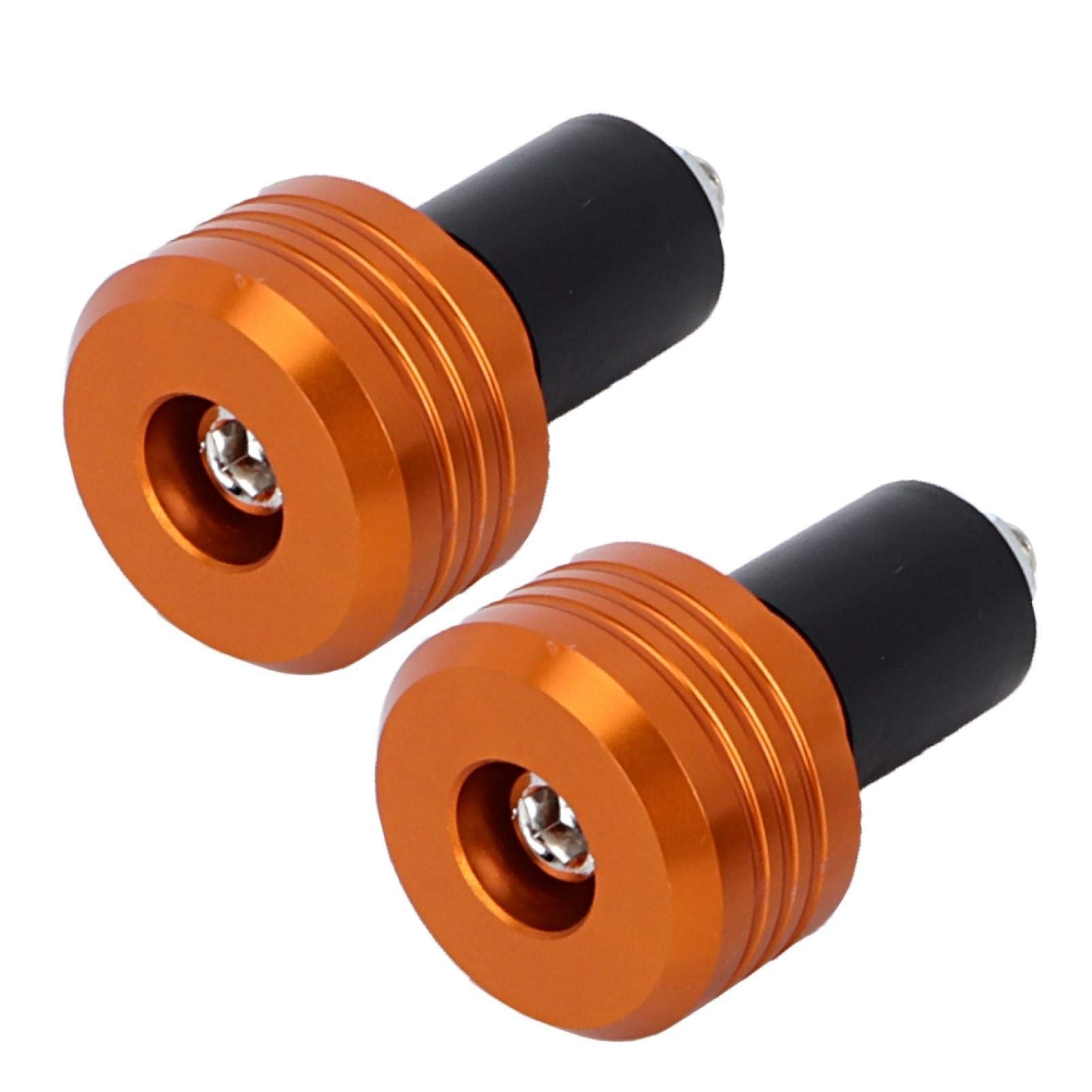 BuyWeek Motorrad-Lenkerenden, Aluminium-Motorrad-Lenkergriff-Endstopfen Moto Slider-Zubehör(Orange) von BuyWeek