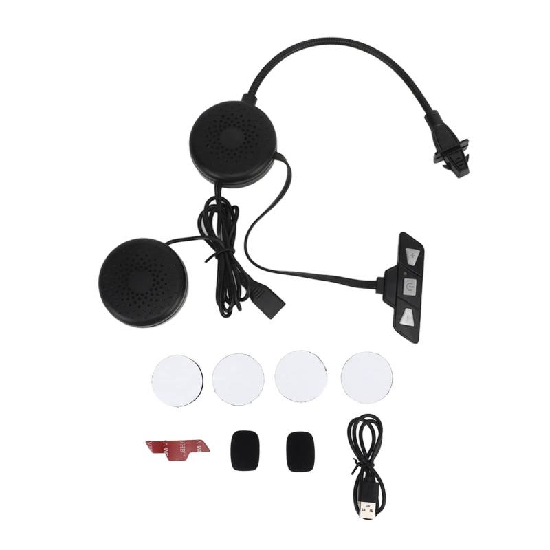 BuyWeek Motorradhelm-Bluetooth-Headset, Motorradhelm-BT-Kopfhörer Mit Automatischer Antwort, 35 Stunden Laufzeit, Helm-Ohrhörer Zum Reiten, Motorradfahren von BuyWeek