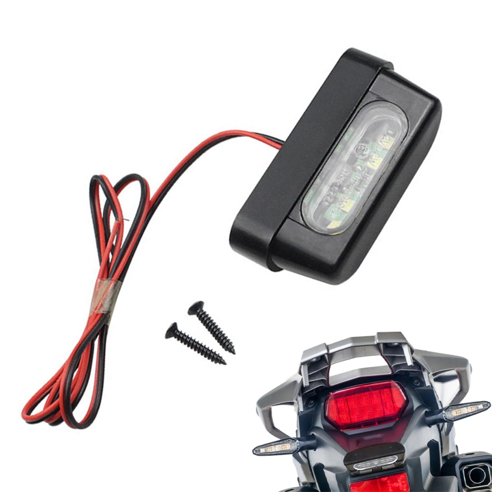 Bvizyelck LED Kennzeichenbeleuchtung | Hohe Helligkeit LED Rückleuchte für Motorrad - Wasserdicht Motorrad LED Kennzeichenbeleuchtung für die meisten Motorräder, Motocross, Motorrad von Bvizyelck