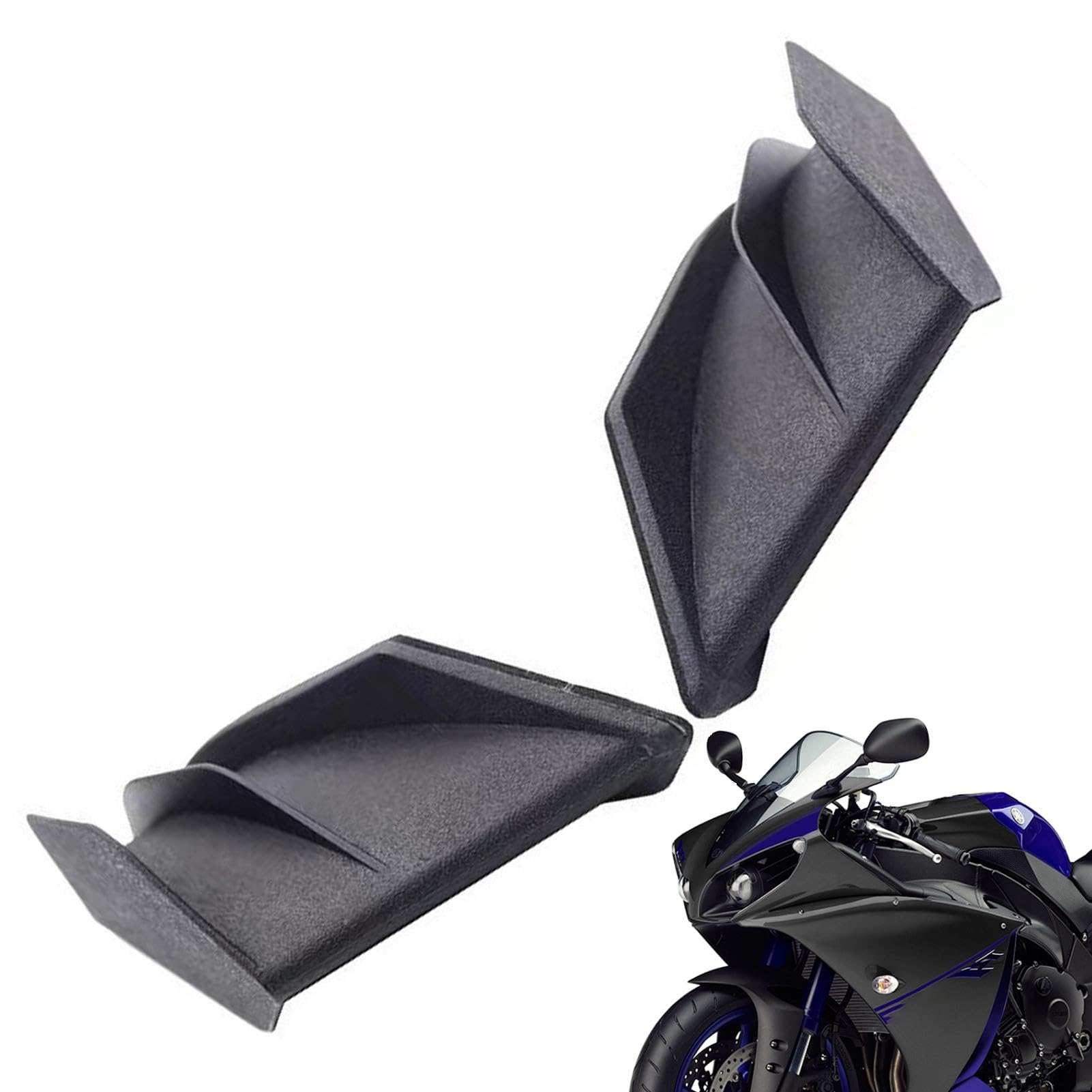 Bvizyelck Motorrad Aerodynamischer Flügel - Motorrad Flügel Motorrad Verkleidung Winglets - Motorrad Spoiler Flügel, Motorrad Aerodynamische Winglets für tägliches Fahren, Modifikation von Bvizyelck