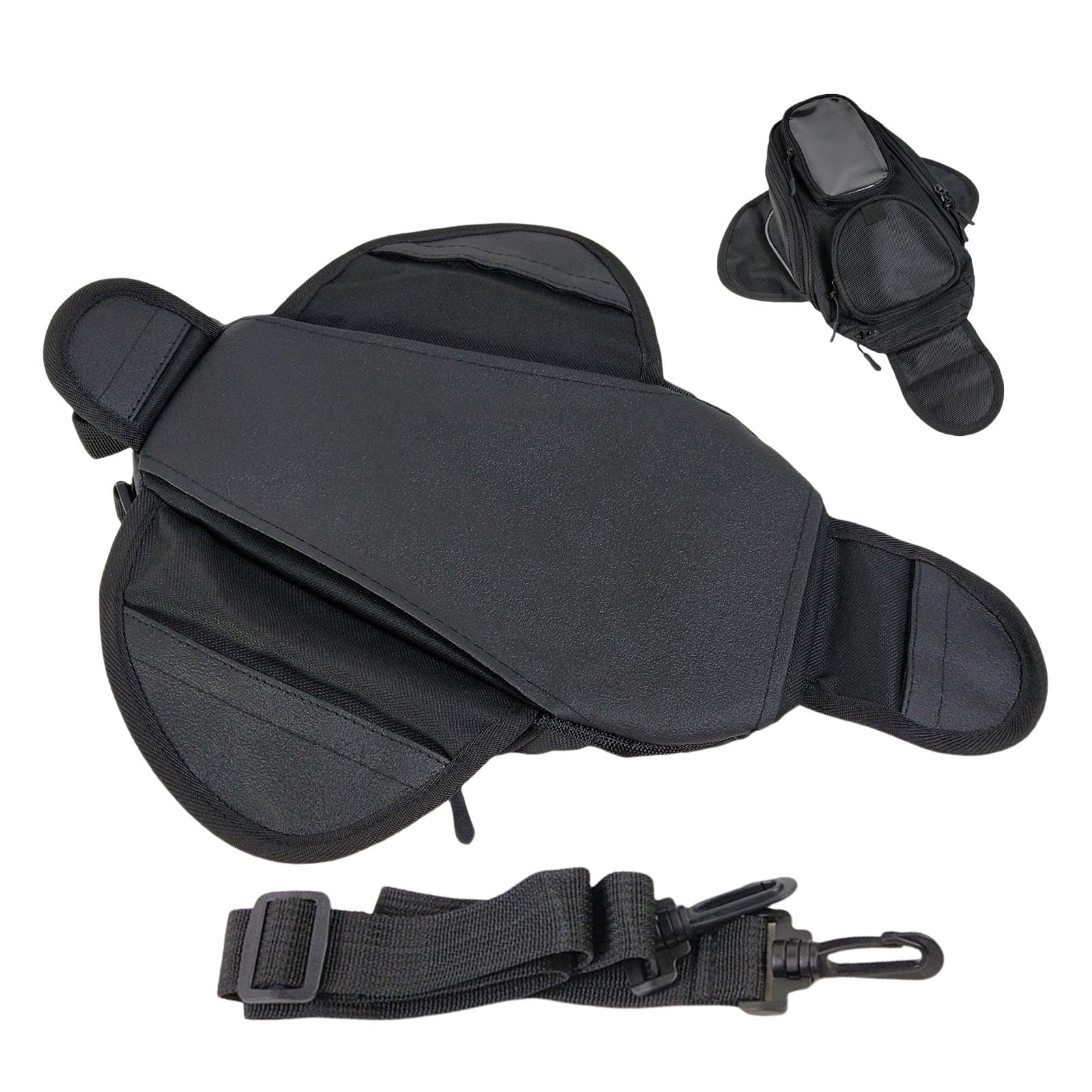 Bvizyelck Motorrad Aufbewahrungstasche | Oxford Tuch Wasserdicht Tanktasche - Reflektierende Motorrad Gepäcktasche Schwarz Aufbewahrungstasche für Reisen Pendeln von Bvizyelck