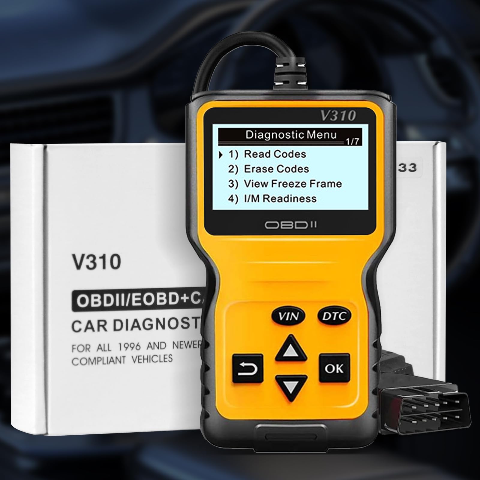 Bwaliffury OBD2 Diagnosegerät Scanner,Auto Diagnosegerät Scanner Auto auslesegerät,Scanner Diagnosegerät Auto OBD2 Scanner Codeleser Motor OBD2 Diagnosegerät Universal für alle OBD II Protokoll Autos von Bwaliffury