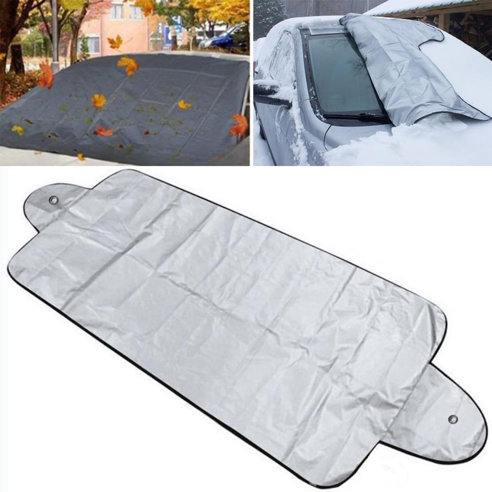 Auto Frontscheibenabdeckung Winter, Windschutzscheibenabdeckung, Auto Windschutzscheiben Abdeckung, Faltbare Frostschutz Eisschutzfolien, Für Gegen Schnee, Frost, UV-Schutz 150x70cm (1Pc) von Bxjinkele