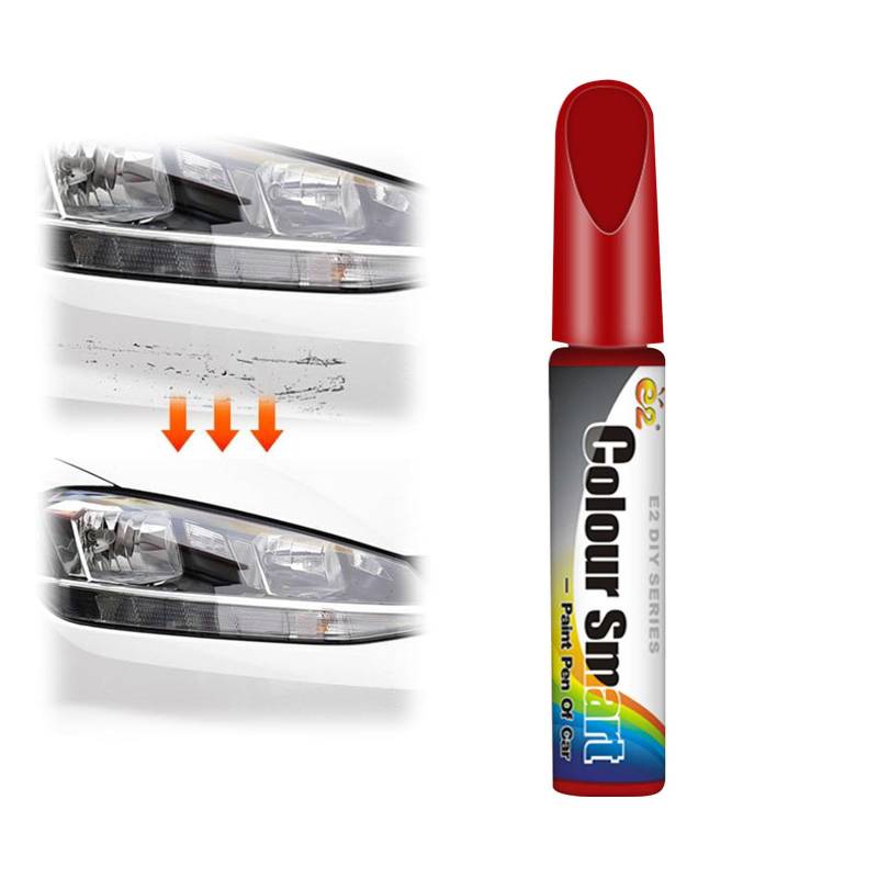 Bxjinkele Car Scratch Remover Pen, Lackstift Auto Lack Reparatur, Auto Kratzer Reparatur Stift, Auto Reparatur Lack Auto Pinsel, Kratzerentferner Auto Lackstift, Für Auto Kratzer Reparatur (Rot) von Bxjinkele