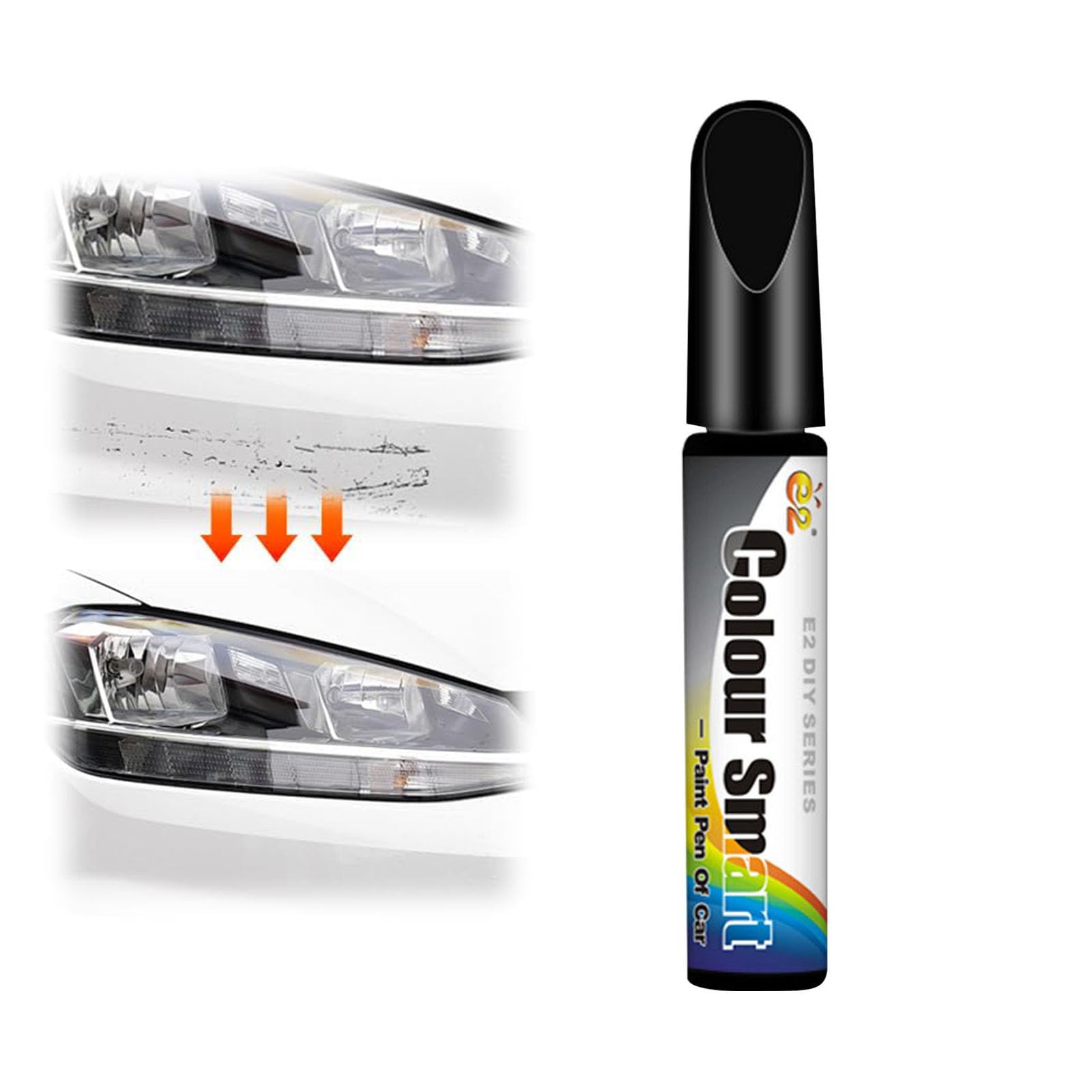 Bxjinkele Car Scratch Remover Pen, Lackstift Auto Lack Reparatur, Auto Kratzer Reparatur Stift, Auto Reparatur Lack Auto Pinsel, Kratzerentferner Auto Lackstift, Für Auto Kratzer Reparatur (Schwarz) von Bxjinkele