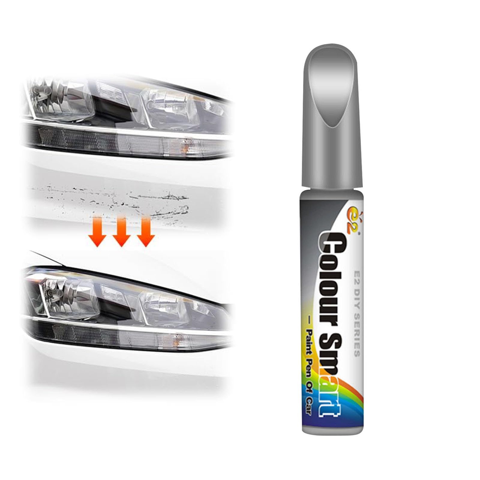 Bxjinkele Car Scratch Remover Pen, Lackstift Auto Lack Reparatur, Auto Kratzer Reparatur Stift, Auto Reparatur Lack Auto Pinsel, Kratzerentferner Auto Lackstift, Für Auto Kratzer Reparatur (Silber) von Bxjinkele