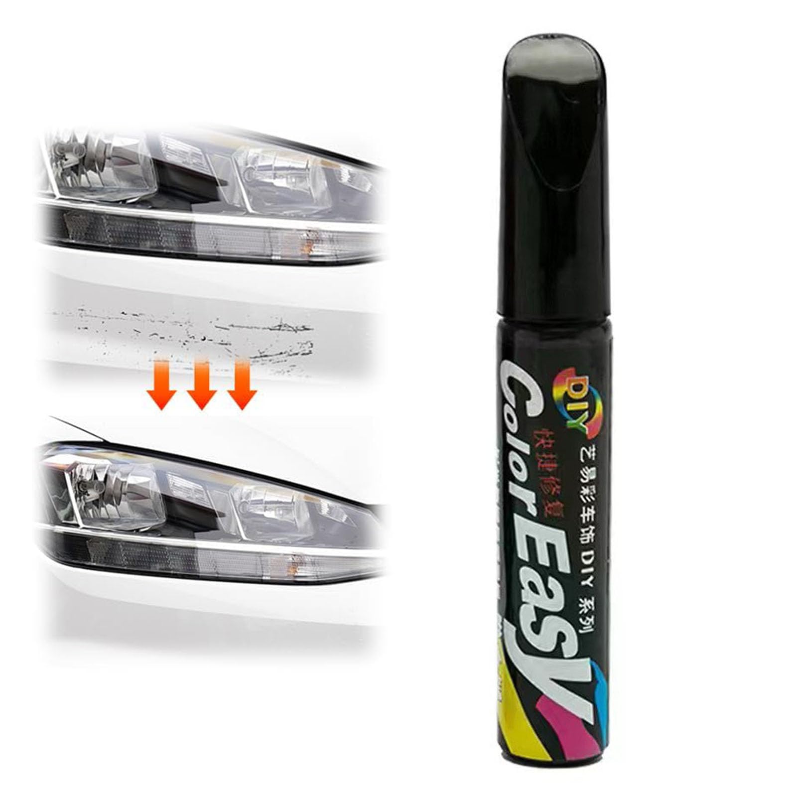 Bxjinkele Lackstift Auto Lack Reparatur, Car Scratch Remover Pen, Auto Reparatur Lack Auto Pinsel, Auto Kratzer Reparatur Stift, Kratzerentferner Auto Lackstift, Für Auto Kratzer Reparatur (Schwarz) von Bxjinkele