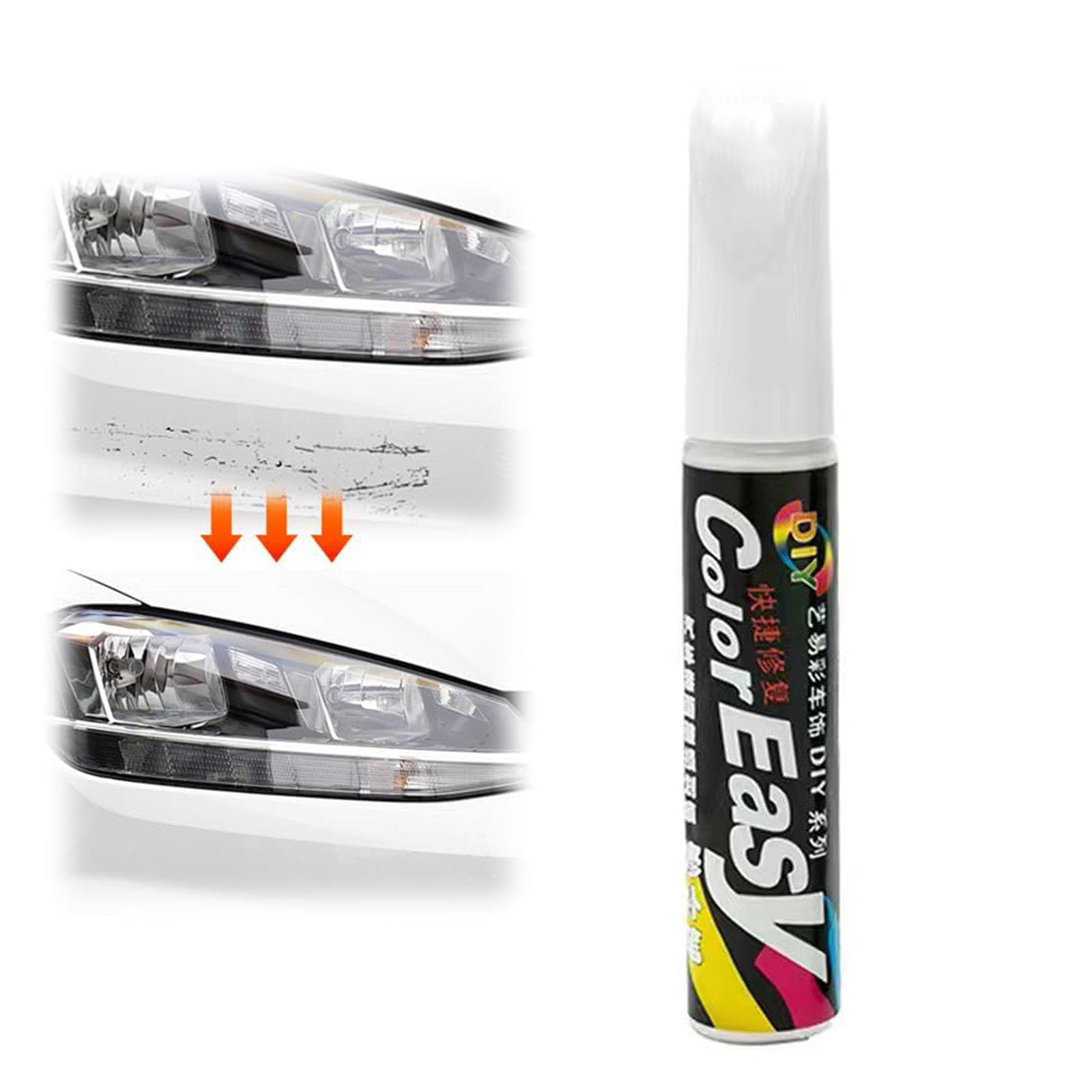 Bxjinkele Lackstift Auto Lack Reparatur, Car Scratch Remover Pen, Auto Reparatur Lack Auto Pinsel, Auto Kratzer Reparatur Stift, Kratzerentferner Auto Lackstift, Für Auto Kratzer Reparatur (Weiß) von Bxjinkele