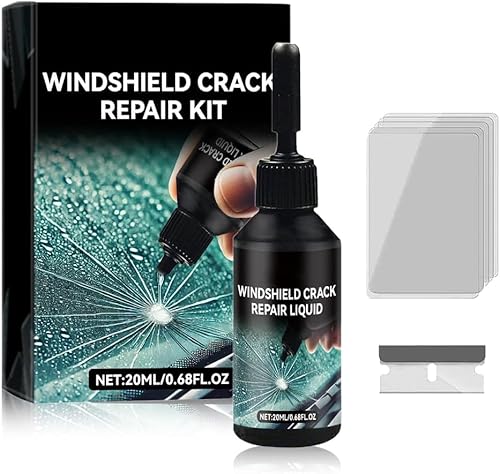 Bxjinkele Steinschlag Reparaturset Windschutzscheibe, Windschutzscheibe Reparaturset, Chipped Windshield Repair Kit, Cracks Gone Glass Repair Kit, Zur Reparatur Langer Rissen, Löchern, Rissen (1Set) von Bxjinkele