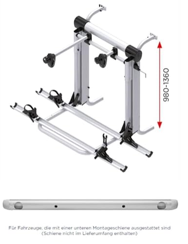 Br-Systems Bike-Lift Short Rail Heck-Fahrradträger für 2 E-Bikes o. 3 Fahrräder bis 60kg Camping Wohnwagen von By Just4camper