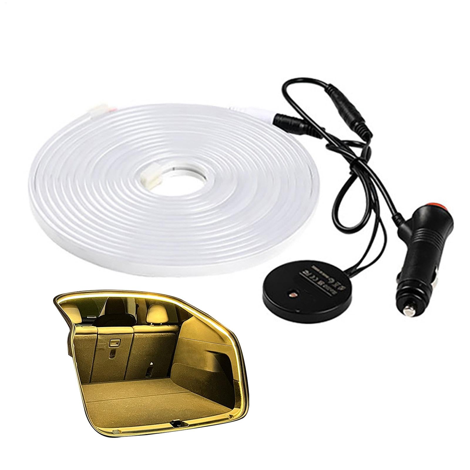 Automotive Trunk Lamp, Car Led Trunk Strip Light, Light Control Induction, Durabless and Energy-Efficient, Quick and Easy to Install, 5m/16.4 Feet, for Car Truck Rv von Byeaon