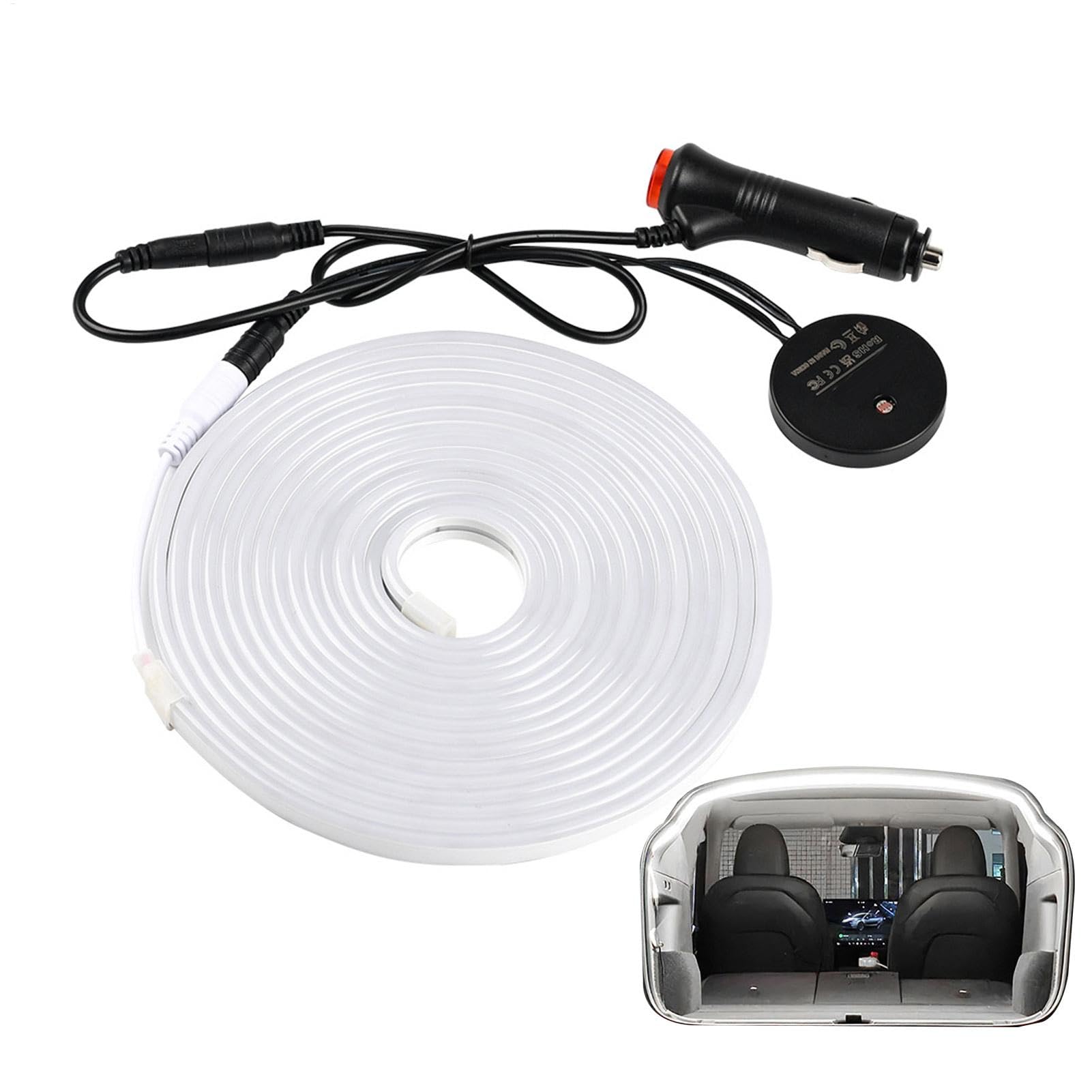 Automotive Trunk Lamp, Car Led Trunk Strip Light, Light Control Induction, Durabless and Energy-Efficient, Quick and Easy to Install, 5m/16.4 Feet, for Car Truck Rv von Byeaon