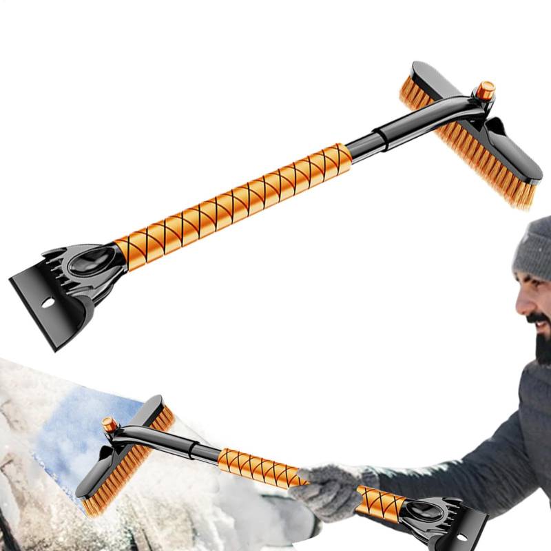 Extendable Snow Scraper | Window Ice Remover | Car Deicer Brush | Snow Removal Brush | Car Cleaning Supplies | Ergonomic | Grip Scraper Ice Scraper Brush for Cleaning Supplies von Byeaon