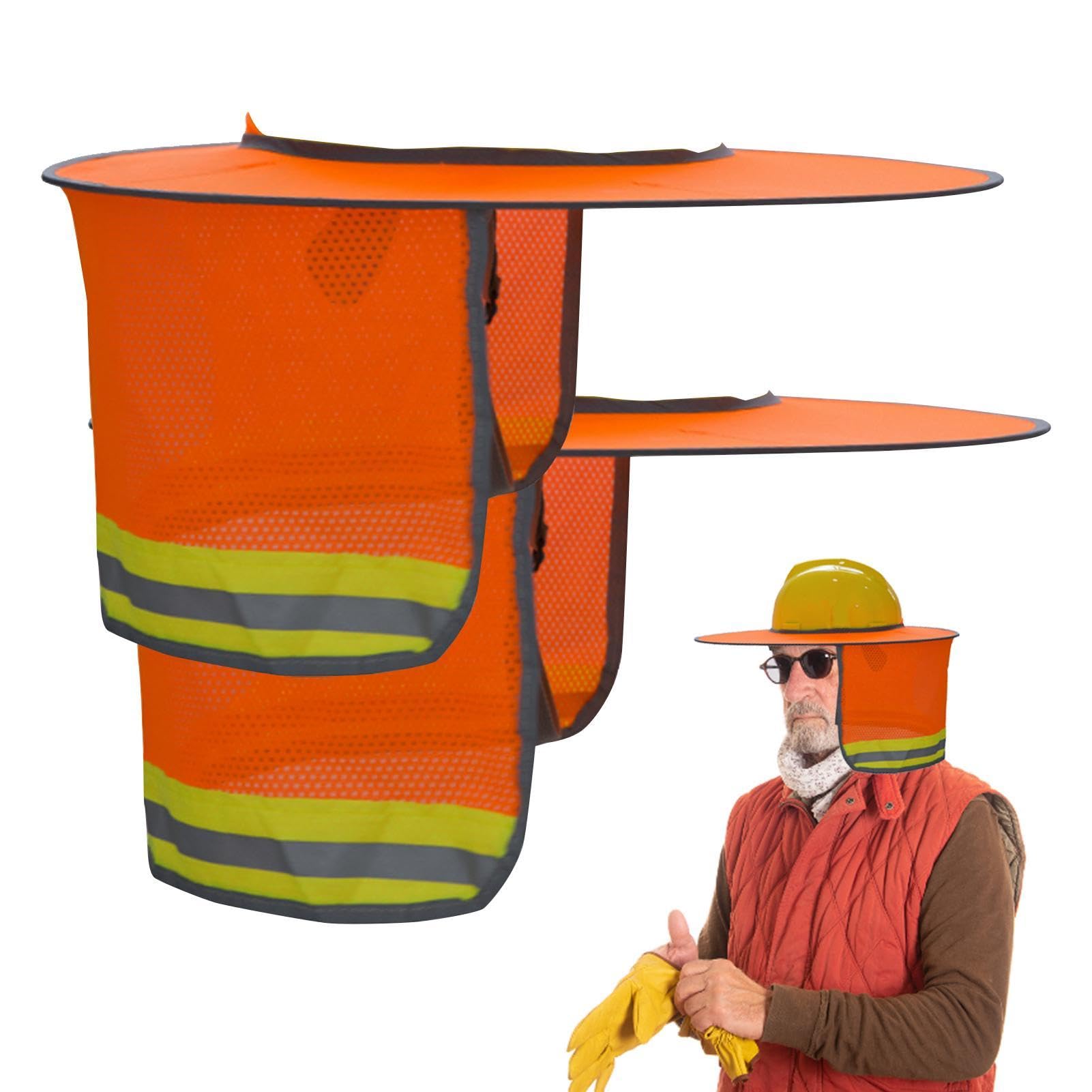 Hard Hat Shades | Reflective Neck Shield | Sun Protective Shield | Summer Hard Hats | Protective Neck | Hard Hat Accessories for Hardhats, Full Brim Sunhat for High Rise Building von Byeaon