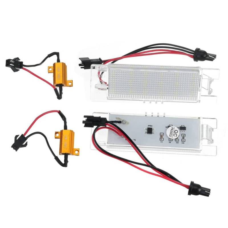 Bynome Led Kennzeichenbeleuchtung Glühbirnen CanBus Fehlerfrei Nummernschildbeleuchtung SMD für Astra H J K Corsa C D E Insignia Meriva Zafira Vectra von Bynome
