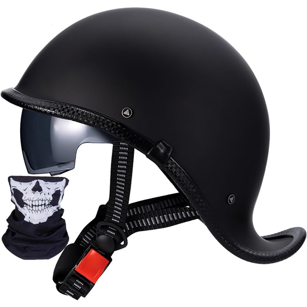 Halbhelme Motorradhelm, Halbschalenhelm Retro mit ECE Genehmigt Norm Roller-Helm Scooter-Helm Chopper Helm Jet-Helm Moped Helm Im Wehrmacht für Erwachsene Herren Damen Fahrradhelm von Byroads