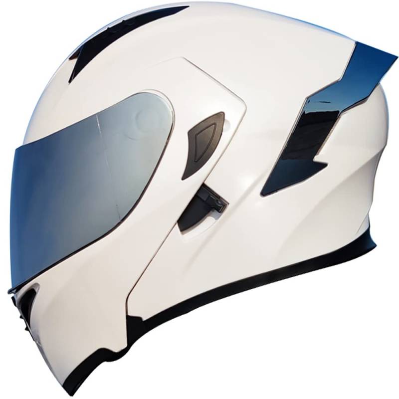 Motorradhelm mit DOT/ECE-Zugelassener Helm Motorrad Klapphelm Integrierter Motorradhelm mit Anti-Fog-Doppelvisier Vollgesichts Motorrad Rennhelm für Erwachsene Männer und Frauen von Byroads