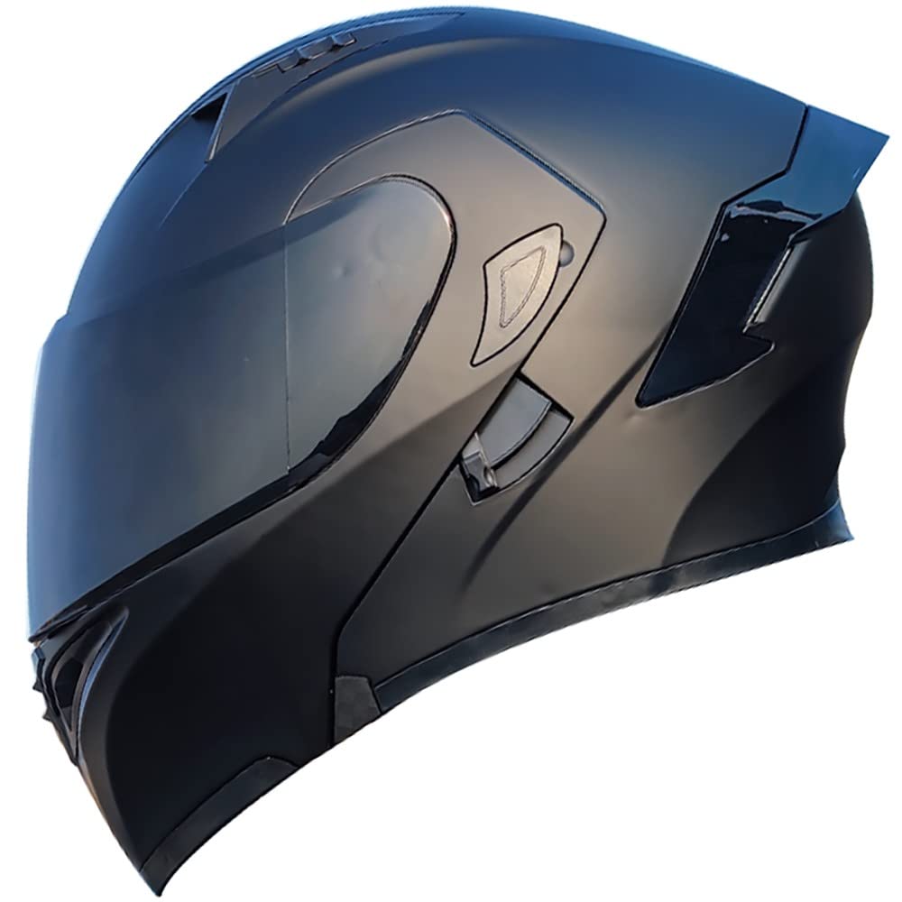 Motorradhelm mit DOT/ECE-Zugelassener Helm Motorrad Klapphelm Integrierter Motorradhelm mit Anti-Fog-Doppelvisier Vollgesichts Motorrad Rennhelm für Erwachsene Männer und Frauen von Byroads