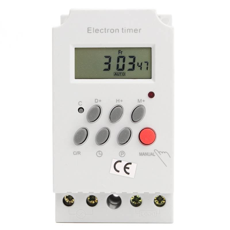 C-FUNN Digitaler Elektronischer Timer-Schalter Ac 220V 25A Din-Schiene Programmierbar von C-FUNN