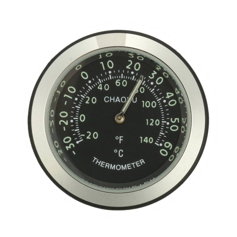 C-FUNN Motorradlebar Thermometer Dial Wasserdicht Temp Gauge - Schwarz von C-FUNN