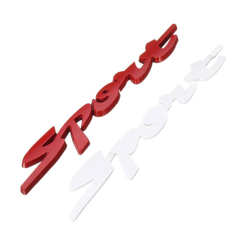 C-Funn 3D Chrome Sport Logo Emblem Abzeichen Metall Aufkleber Aufkleber Rot/Silber/Schwarz für Autorennen - Rot von C-FUNN