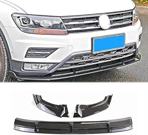 Auto Frontlippe Frontspoiler für VW TIGUAN 2017-2020,Auto Frontschürze Lippe Spoiler Stoßfängerlippe Spoilerlippe Auto Zubehör,A-Carbon Fiber Look von CAALO