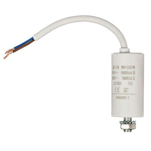 AnlaufKondensator Elektromotor 2.0 uF 450 V mit weißem Kabel von CABLEPELADO