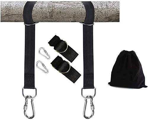 CACTiYE Set of 2 Hammock Straps2 Tree Swing Straps Hanging Kit， 5 Fuß extra Lange Gurte mit sichereren Karabinerhaken mit Karabinerhaken Karabinerhaken von CACTIYE